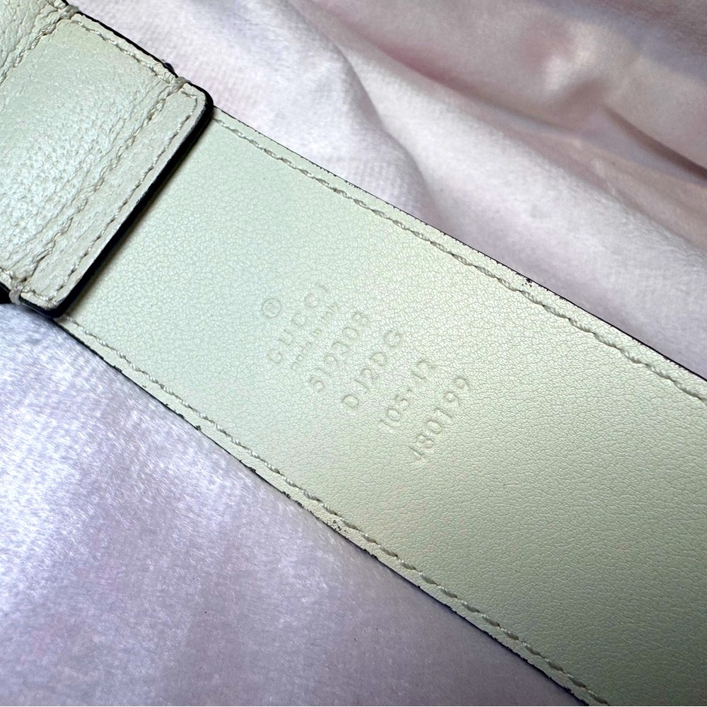 Gucci Crossbody Belt Bag Ophidia Calfskin Mystic White Pristine Luxury Rare COA - Picture 9 of 14